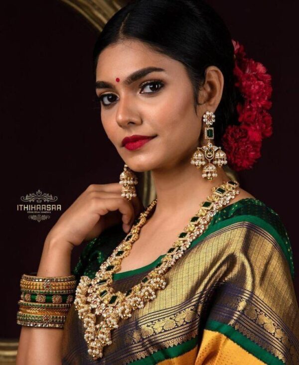 Latest Silk Wedding Yellow Saree