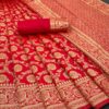 Designer Silk Banarasi Red Saree