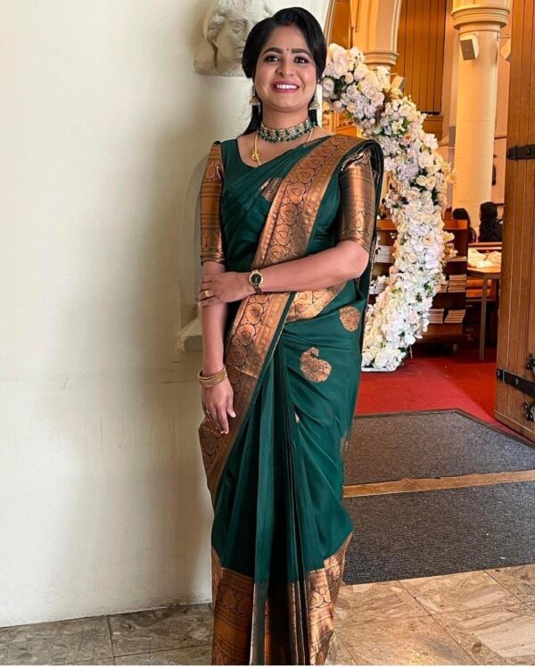 Formal Silk Traditional Green Saree