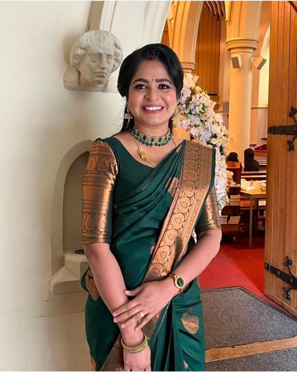 Formal Silk Traditional Green Saree