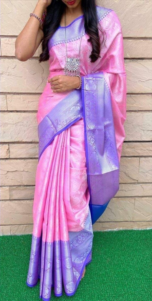 Stylish Designer Party wear Pink Saree