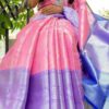 Stylish Designer Party wear Pink Saree