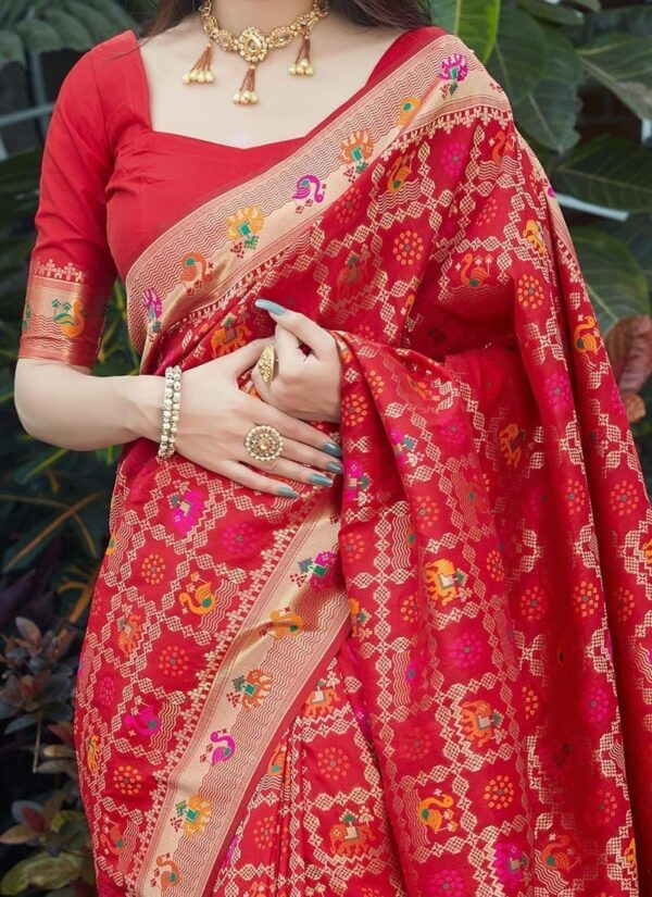 Traditional Wedding Banarasi Red Saree