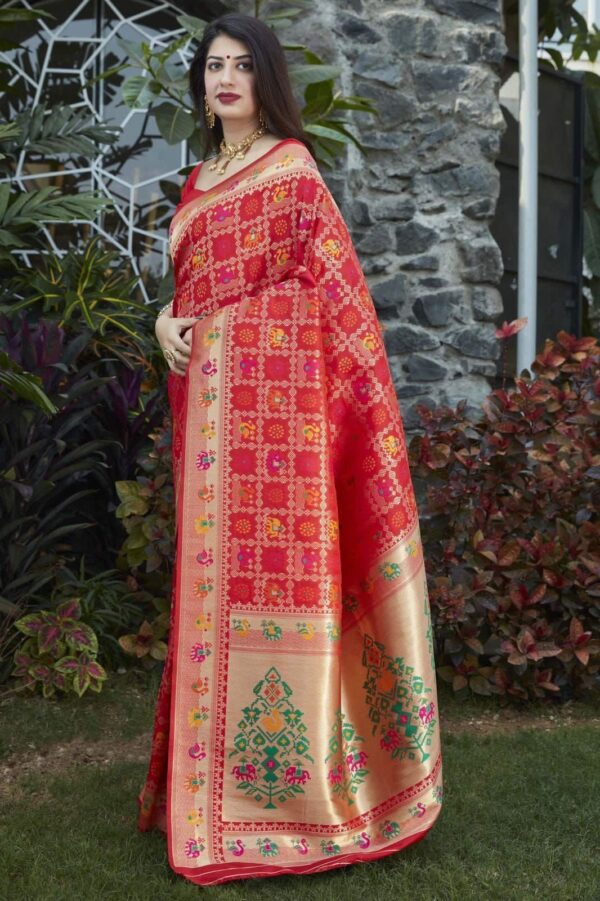 Traditional Wedding Banarasi Red Saree