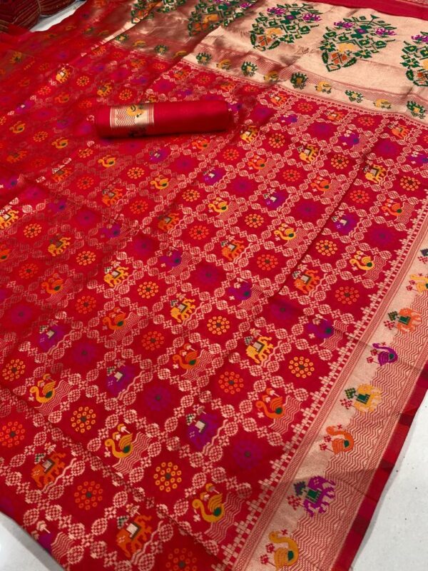 Traditional Wedding Banarasi Red Saree