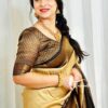 Cream Saree for Wedding Festival