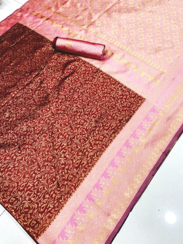 Wedding Designer Silk Maroon Saree