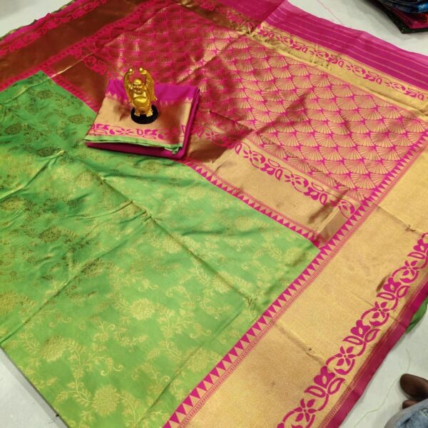 Banarasi Designer Silk Green Saree