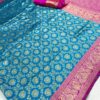 Wedding Banarasi Sky Blue Saree