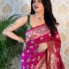 Kanjivaram Wedding Silk Purple Saree