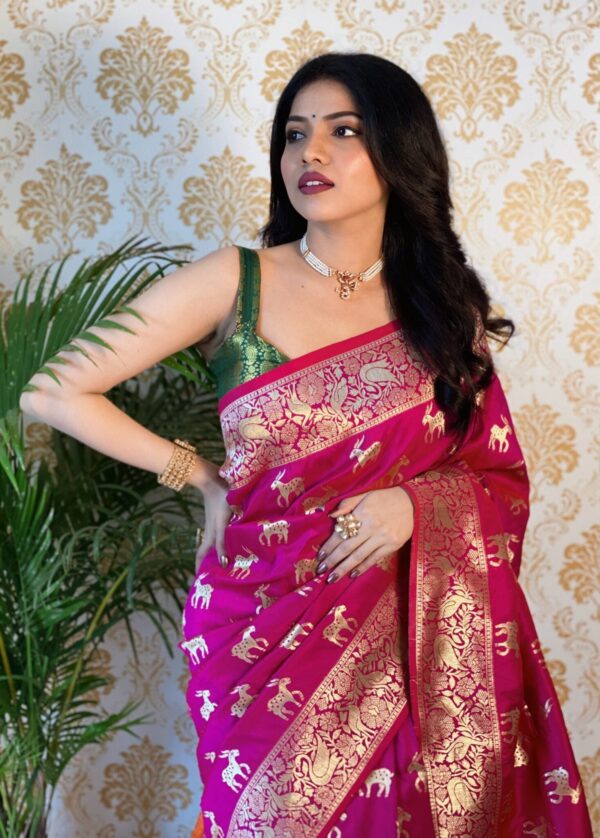 Kanjivaram Wedding Silk Purple Saree