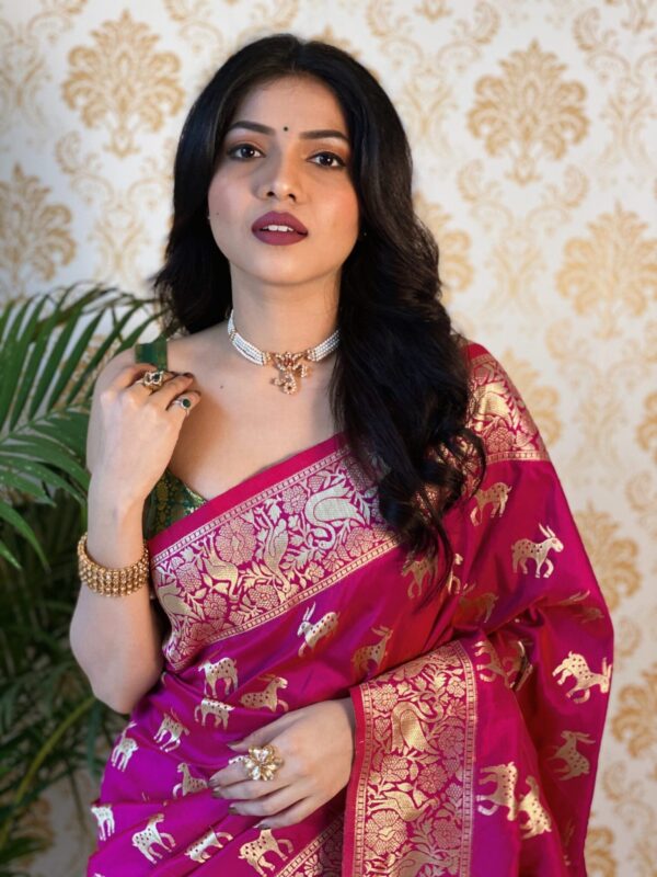 Kanjivaram Wedding Silk Purple Saree
