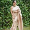 Stylish Wedding Party Banarasi White Silk Saree