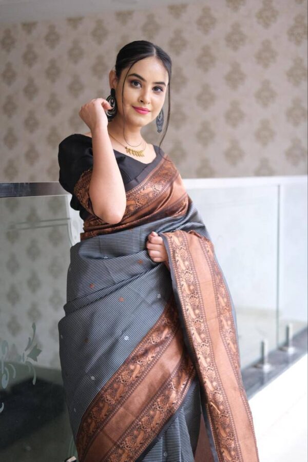 Designer Black Saree