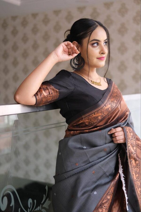 Designer Black Saree