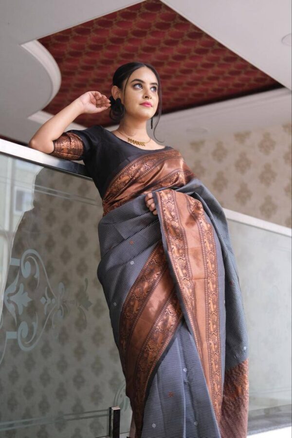 Designer Black Saree