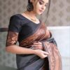 Designer Black Saree