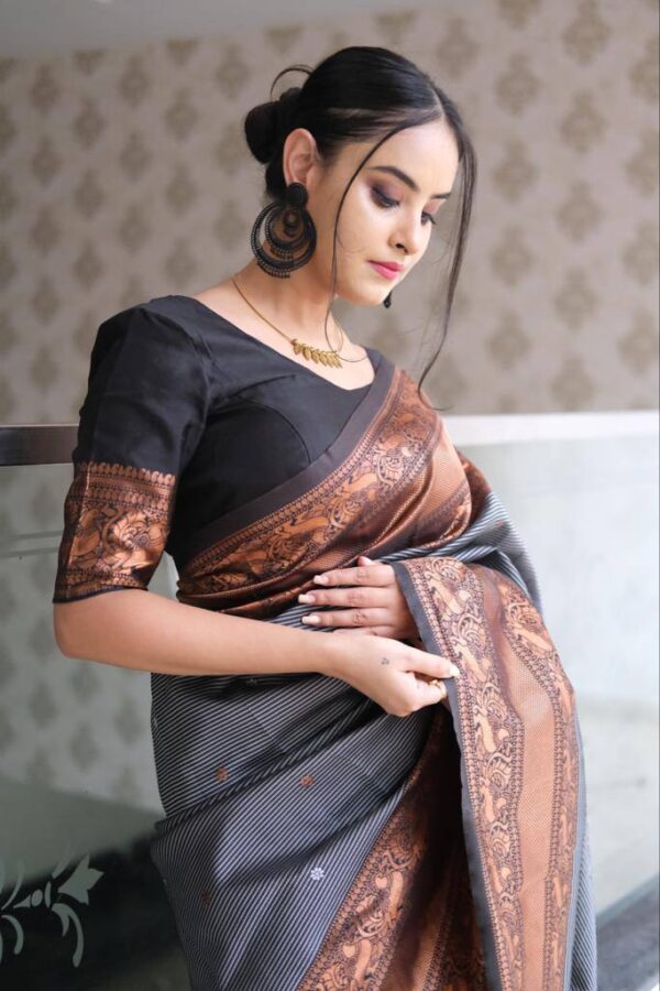 Designer Black Saree