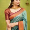 Teal Blue Saree