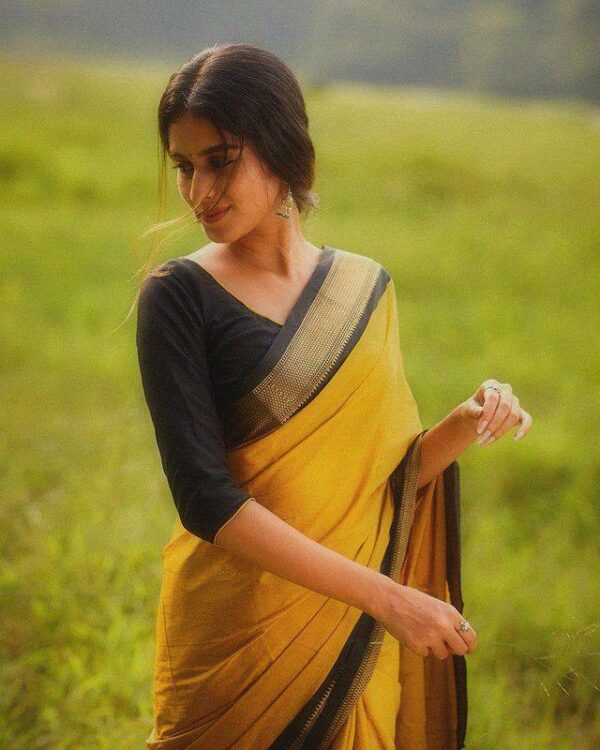 Yellow Silk Saree