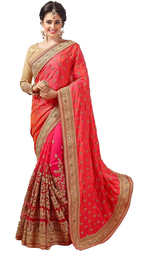 Embroidery latest pure silk sarees