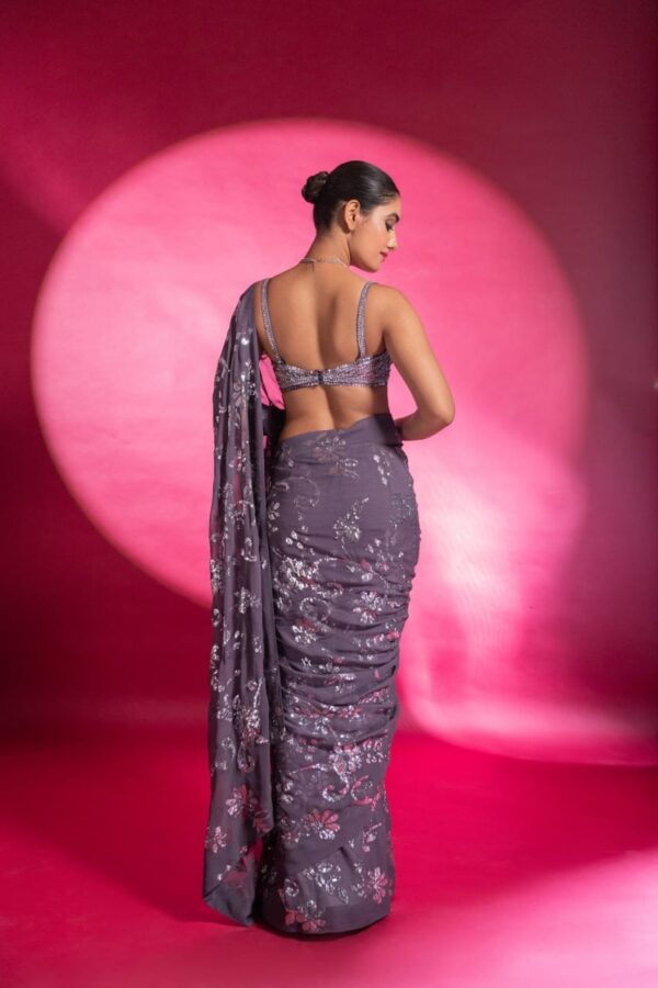 Kosa Silk violet saree