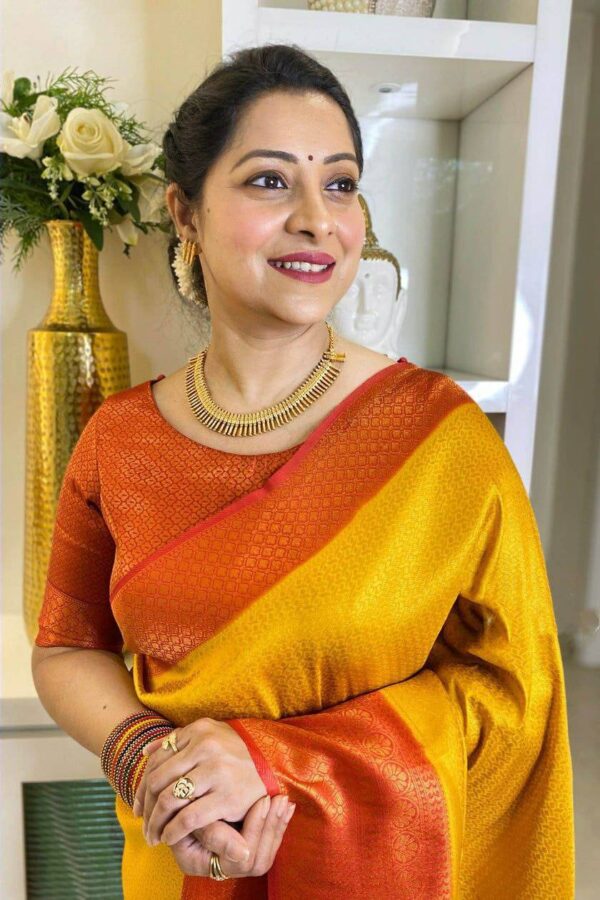 Wedding Function Yellow Saree
