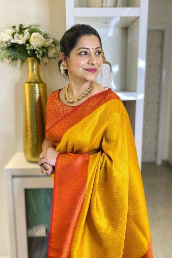 Wedding Function Yellow Saree