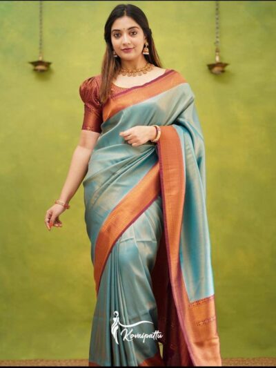 Sky Blue Saree