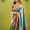 Wedding Fabulous Silk Sky Blue Saree