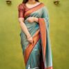 Wedding Fabulous Silk Sky Blue Saree
