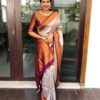 Fancy Banarasi Bollywood Silk Grey Saree