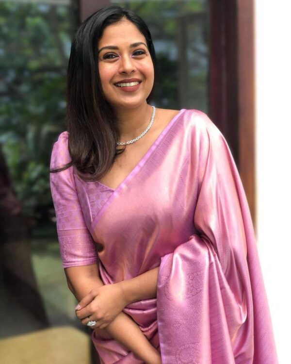 Bollywood Party Banarasi Pink Saree