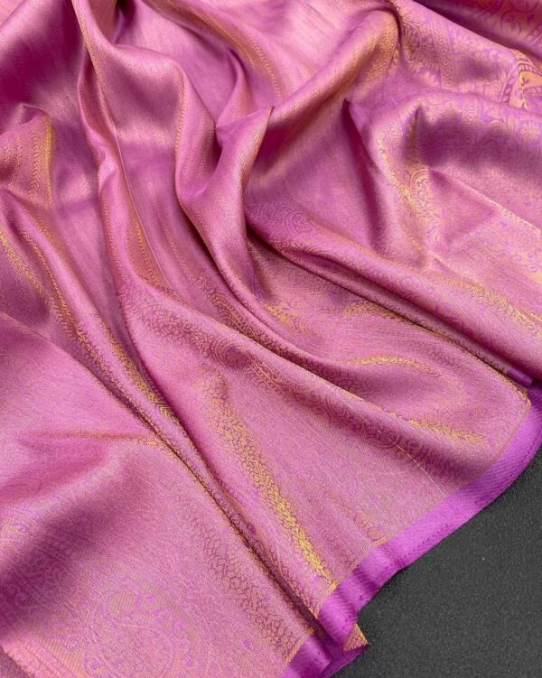 Bollywood Party Banarasi Pink Saree