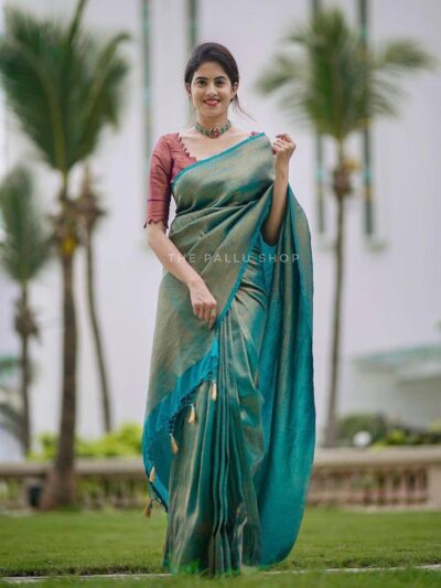 Bollywood Wedding Sky Blue Saree