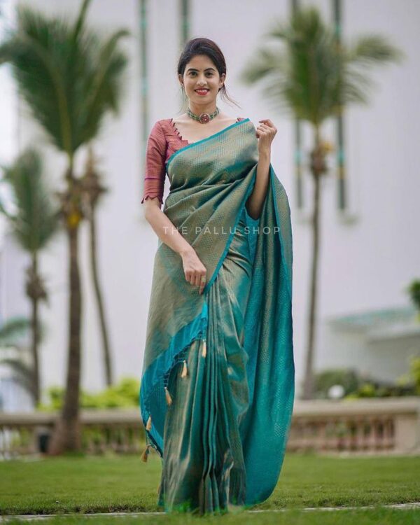 Bollywood Wedding Sky Blue Saree