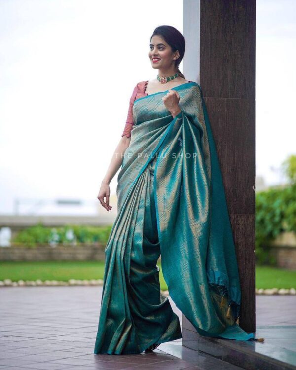 Bollywood Wedding Sky Blue Saree