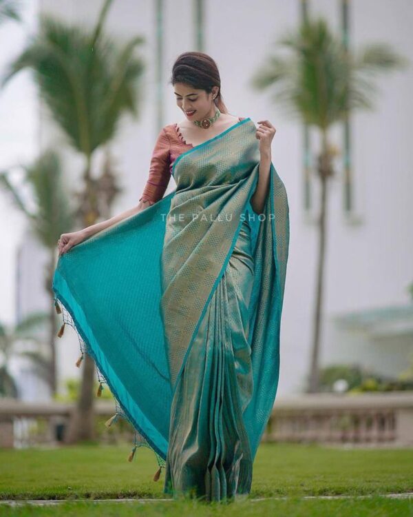 Bollywood Wedding Sky Blue Saree
