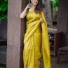 Yellow Saree For Wedding Traditional Function