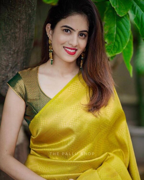 Yellow Saree For Wedding Traditional Function