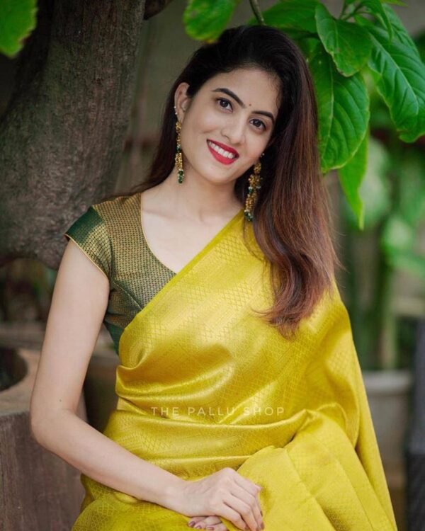 Yellow Saree For Wedding Traditional Function