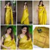 Yellow Saree For Wedding Traditional Function