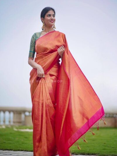 Wedding Banarasi Pink Saree