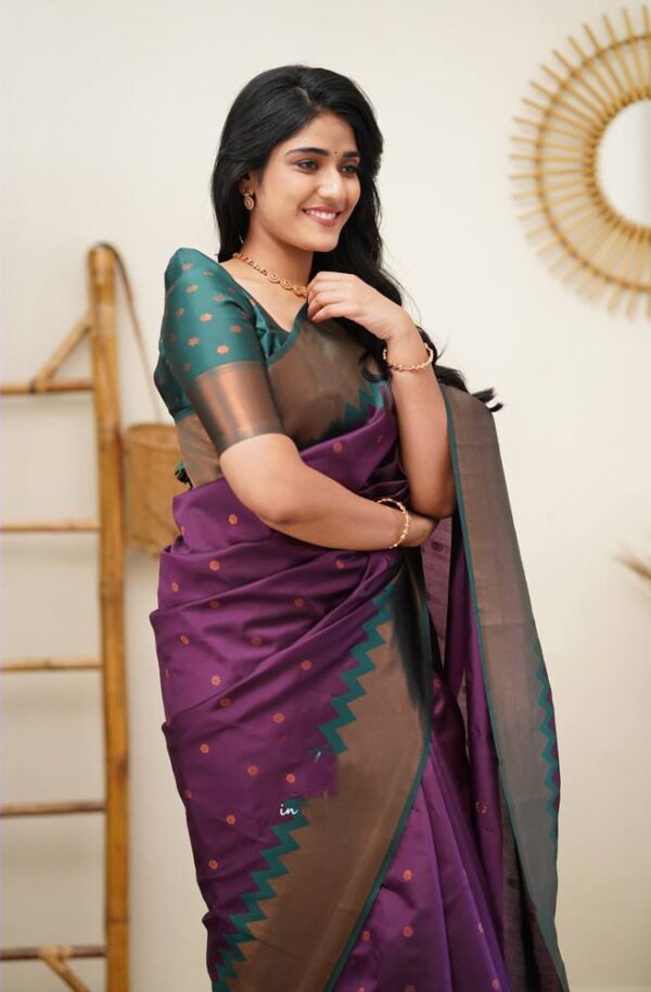 Latest Fashion Banarasi Purple Saree