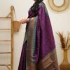Latest Fashion Banarasi Purple Saree