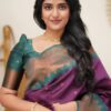 Latest Fashion Banarasi Purple Saree