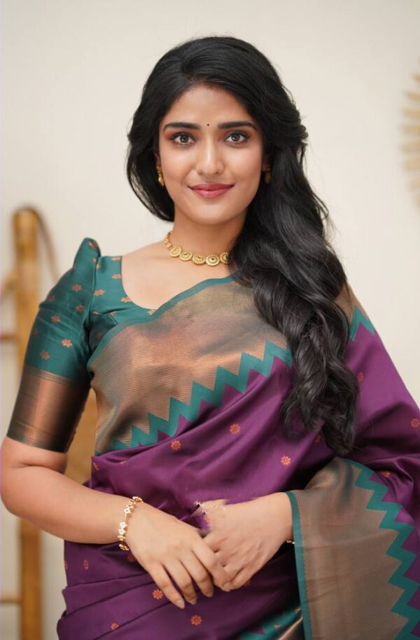 Latest Fashion Banarasi Purple Saree