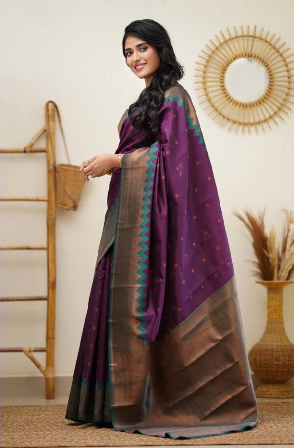 Latest Fashion Banarasi Purple Saree