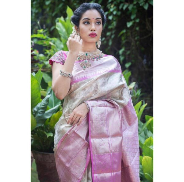 Bollywood Pink Saree Party wear Silk