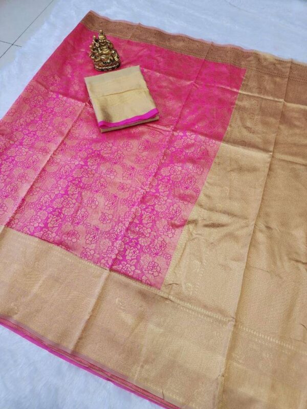 Bridal Designer Border Silk Pink Saree